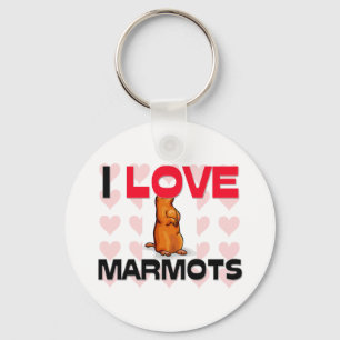 I Love Marmots Sleutelhanger