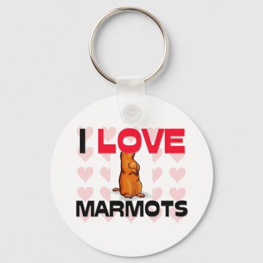 I Love Marmots Sleutelhanger (Voorkant)
