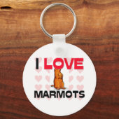 I Love Marmots Sleutelhanger (Voorkant)