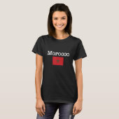 I Love Maroc, Cool Marokko Flag Illustration Graph T-shirt (Voorkant volledig)