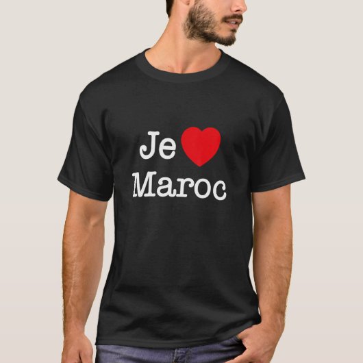 I Love Maroc, j'aime Le Maroc Illustration Graphic T-shirt (Voorkant)