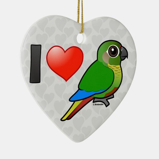 I Love Maroon-bellied Conures Keramisch Ornament (Rechts)