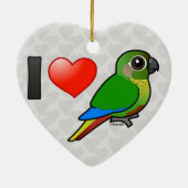 I Love Maroon-bellied Conures Keramisch Ornament (Achterkant)