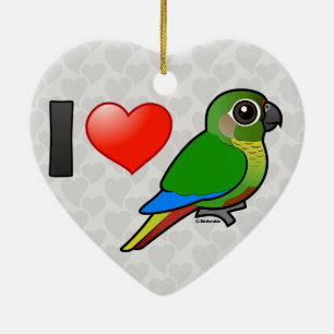I Love Maroon-bellied Conures Keramisch Ornament
