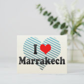I Love Marrakech, Marokko Briefkaart (Staand voorkant)