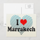 I Love Marrakech, Marokko Briefkaart (Voorkant / Achterkant)
