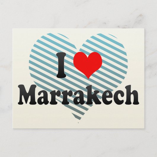 I Love Marrakech, Marokko Briefkaart (Voorkant)