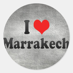 I Love Marrakech, Marokko Ronde Sticker