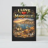 I love Marseille Bedankkaart (Staand voorkant)
