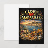 I love Marseille Bedankkaart (Voorkant / Achterkant)