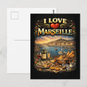 I love Marseille Briefkaart (Voorkant / Achterkant)