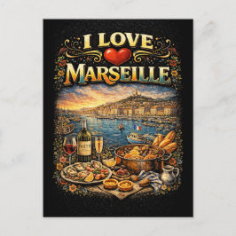 I love Marseille Briefkaart