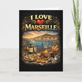 I love Marseille Feestdagen Kaart