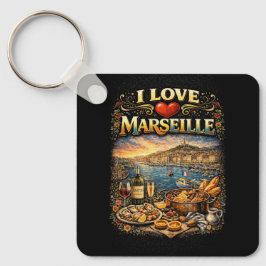 I love Marseille Sleutelhanger
