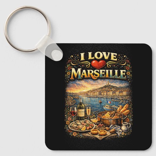 I love Marseille Sleutelhanger (Voorkant)