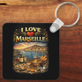 I love Marseille Sleutelhanger (Achterkant)