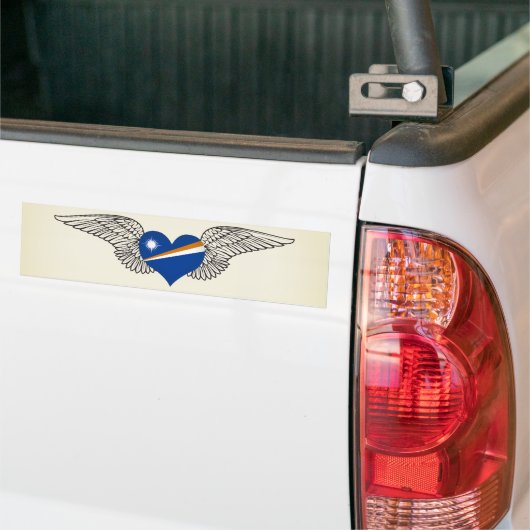I Love Marshall Islands - wings Bumpersticker (Op Truck)