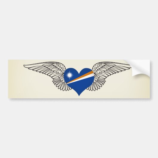 I Love Marshall Islands - wings Bumpersticker (Voorkant)