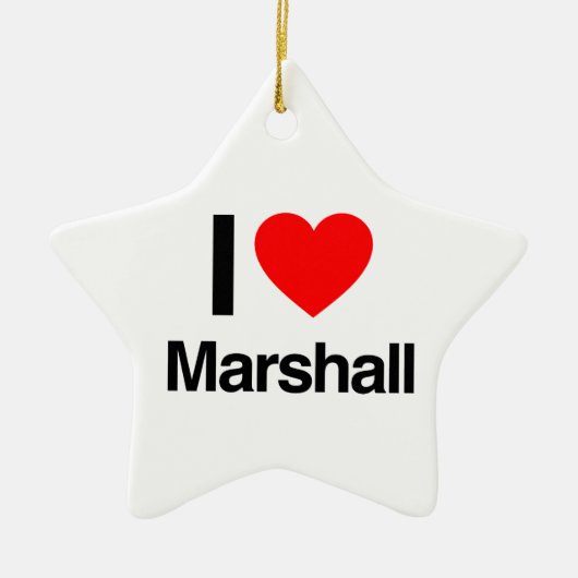 i love marshall keramisch ornament (Voorkant)