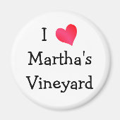 I Love Martha's Vineyard Magneet (Voorkant)