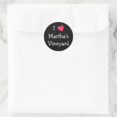 I Love Martha's Vineyard Ronde Sticker (Tas)