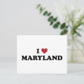 I Love Maryland Briefkaart (Staand voorkant)
