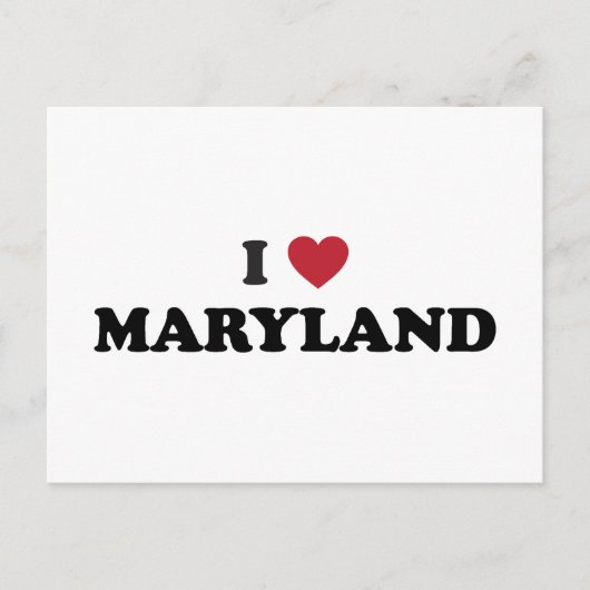 I Love Maryland Briefkaart (Voorkant)