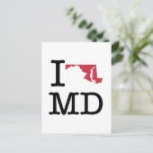 I Love Maryland Briefkaart (Staand voorkant)