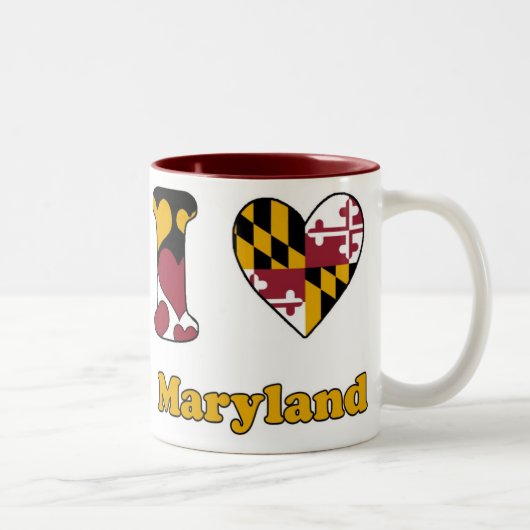 I love Maryland Tweekleurige Koffiemok (Rechts)