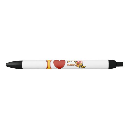I Love Maryland Zwarte Inkt Pen (Voorkant)