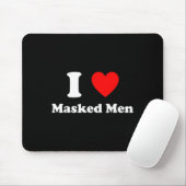 I Love Masked Men Design  Muismat (Met muis)