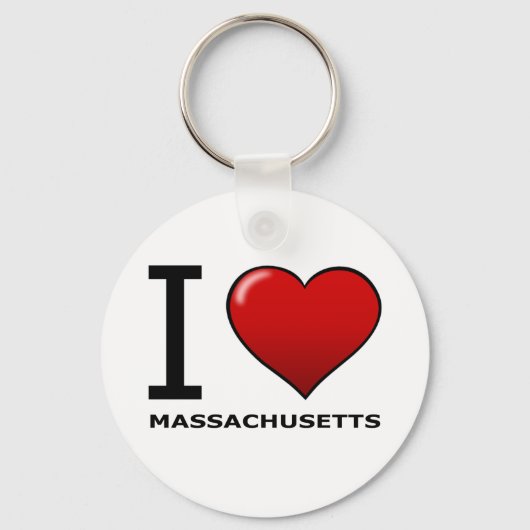 I LOVE MASSACHUSETTS SLEUTELHANGER (Voorkant)