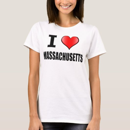 I Love Massachusetts T-Shirt - Women (Voorkant)