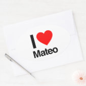 i love mateo ovale sticker (Envelop)