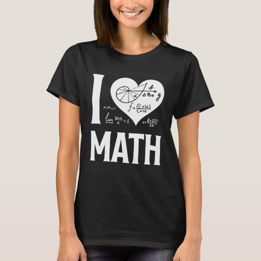 I Love Math  2 T-shirt (Voorkant)