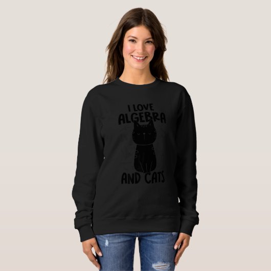 I Love Math and Cats   Algebra  1 Trui (Voorkant volledig)