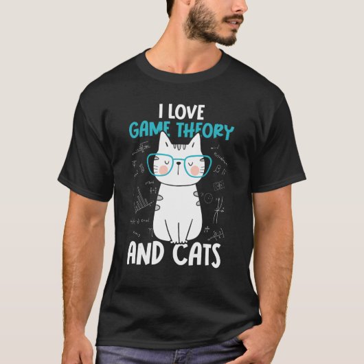 I Love Math and Cats Game Theory 1 T-shirt (Voorkant)