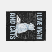 I Love Math And Cats Science Teacher Student Funny Fleece Deken (Voorkant (Horizontaal))