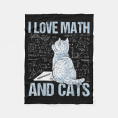 I Love Math And Cats Science Teacher Student Funny Fleece Deken (Voorkant)