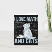 I Love Math And Cats Science Teacher Student Funny Kaart (Voorkant)