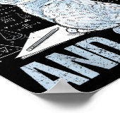 I Love Math And Cats Science Teacher Student Funny Poster (Hoek)