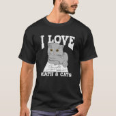 I Love Math And Cats T-shirt (Voorkant)
