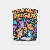 I Love Math And Cats Teacher Student  Fleece Deken (Voorkant)