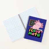 I Love Math – Cute Pink Axolotl Classroom Design Notitieboek (Binnen)