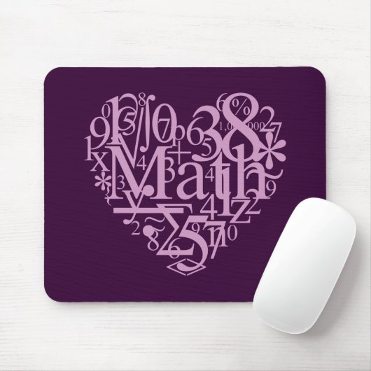 I Love MathMousepad Muismat (Met muis)
