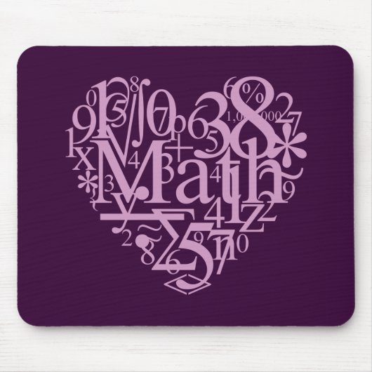 I Love MathMousepad Muismat (Voorkant)