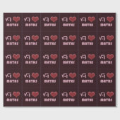 I LOVE MATHS Button - RED MODEL Cadeaupapier (Vlak)