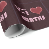I LOVE MATHS Button - RED MODEL Cadeaupapier (Rol Hoek)