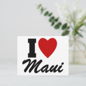 I Love Maui Briefkaart (Staand voorkant)