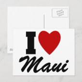 I Love Maui Briefkaart (Voorkant / Achterkant)